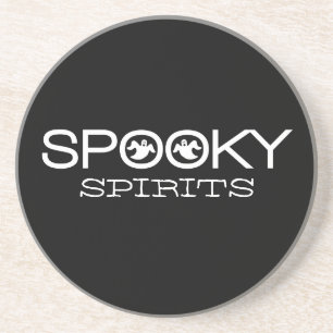 Spöklik typografiHalloween kustfartyg Underlägg