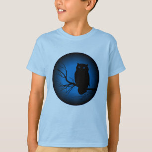 Spöklik ugglablåttmåne t shirt