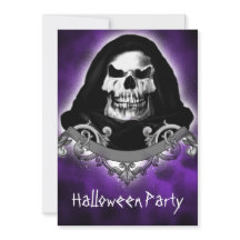 Spöklika inbjudningar för skalleReaperhalloween