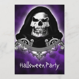 Spöklika inbjudningar för skalleReaperhalloween