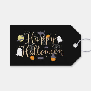 Spöklika nötkreatur Halloween Presentetikett