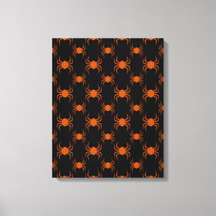 Spöklika orange spindlar canvastryck