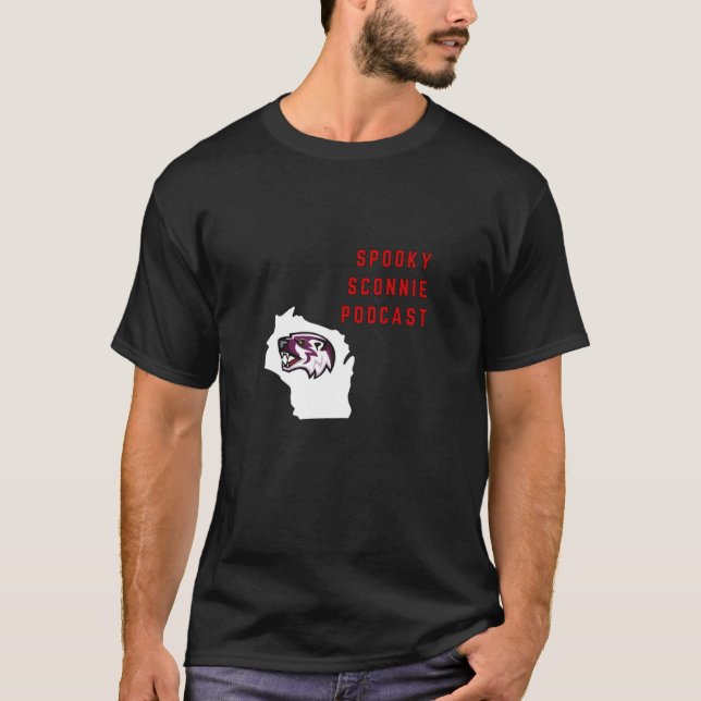 Spöklika Sconnie Podcastmanar utslagsplats T Shirt (Framsida)
