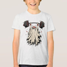 Spökliknande skivstång rolig gym fitness Halloween T Shirt