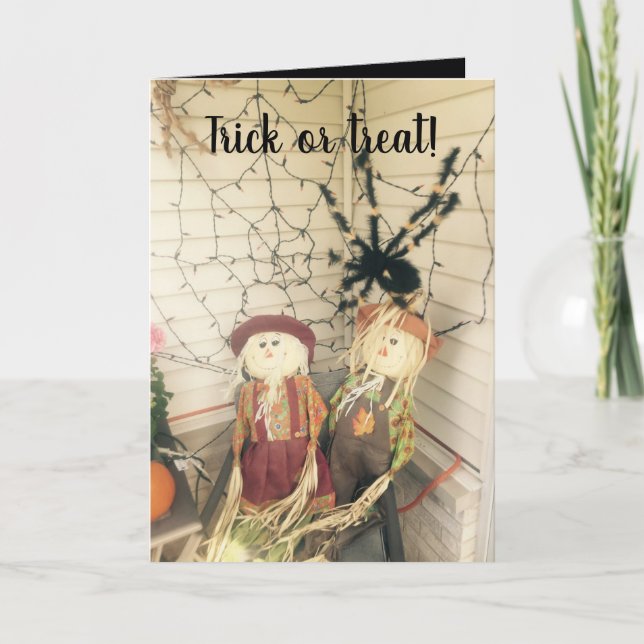 Spöklikt Halloween hälsningkort Kort (Framsida)