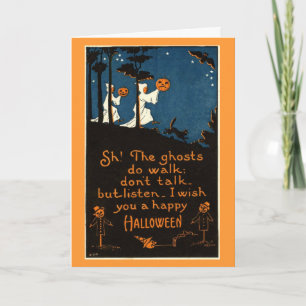 Spöklikt Halloween kort