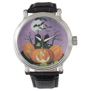 Spöklikt Halloween spökat hus Armbandsur