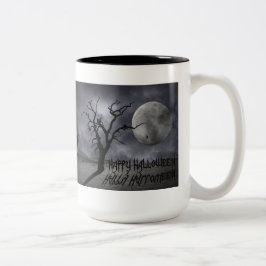 Spöklikt landskap Halloween Två-Tonad Mugg