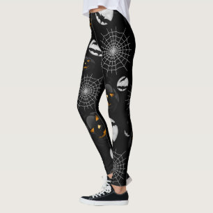 Spöklikt mörkt Halloween mönster Leggings