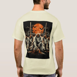 Spökoffensivlinje Halloween-fotbollskonst T Shirt