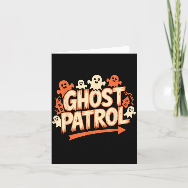 Spökpatrull Halloween Roligt Spöke Kort (Framsida)