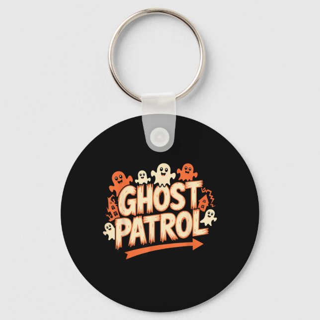Spökpatrull Halloween Roligt Spöke Nyckelring (Framsida)