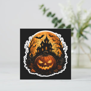 🎃 Spökpumpa Månad Halloween Klistermärke Skräck Inbjudningar