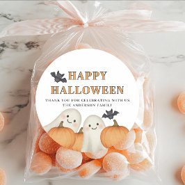 Spökpumpa Personlig Halloweenfest Runt Klistermärke