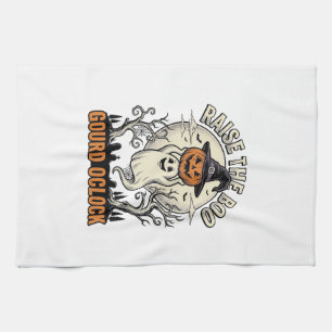 Spökpumpa Tröja Vintage Halloween Gravyr Te Kökshandduk