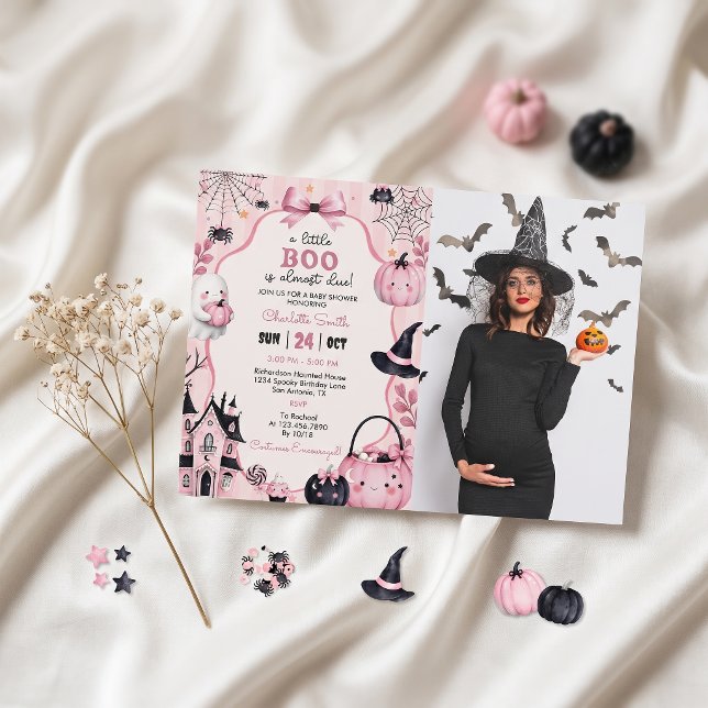 Spökrosa pumpaflicka baby shower inbjudan (Skapare uppladdad)