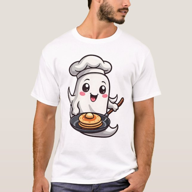 Spöksk chef � Rollig Halloween-matlagning T-shirt (Framsida)