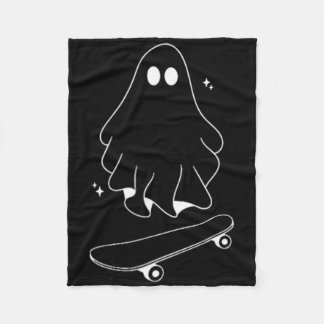 Spökskateboard Lata Halloween-kostym Rolig Skate Fleecefilt