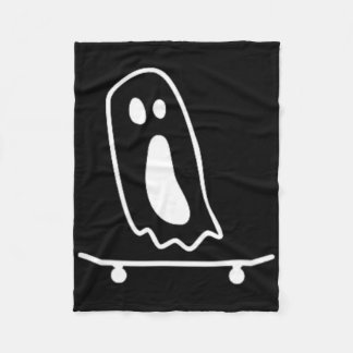 Spökskateboard Lätt Halloween-kostym Rolig Skate Fleecefilt