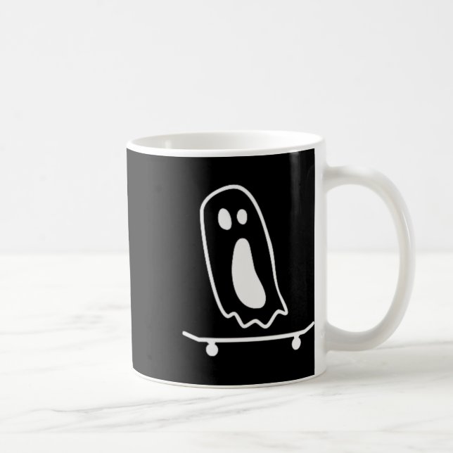 Spökskateboard Lätt Halloween-kostym Rolig Skate Kaffemugg (Höger)