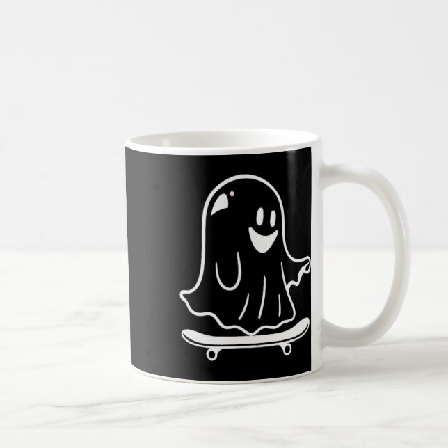 Spökskateboard Lätt Halloween-kostym Rolig Skate Kaffemugg (Höger)