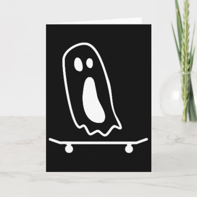 Spökskateboard Lätt Halloween-kostym Rolig Skate Kort (Framsida)