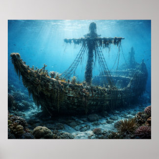Spökskepp i avgrunden poster