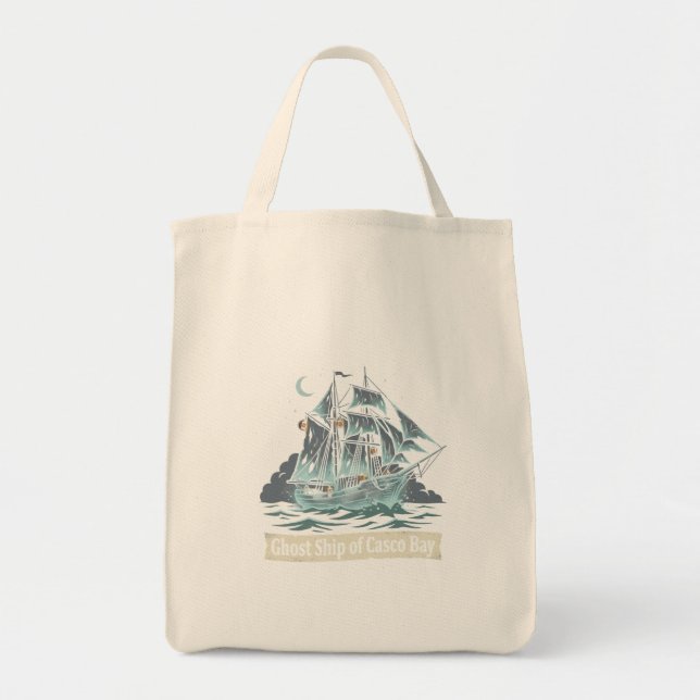 Spökskepp I Casco Bay Tygkasse (Framsidan)