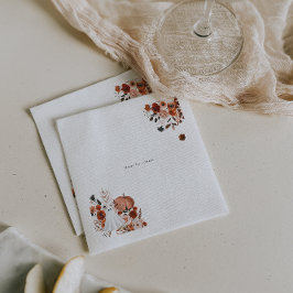 Spökskörd Blommor & Spöke Halloween Pappersservett