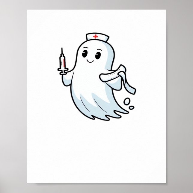 spöksköterska Classic T-Shirt_1 Poster (Framsidan)