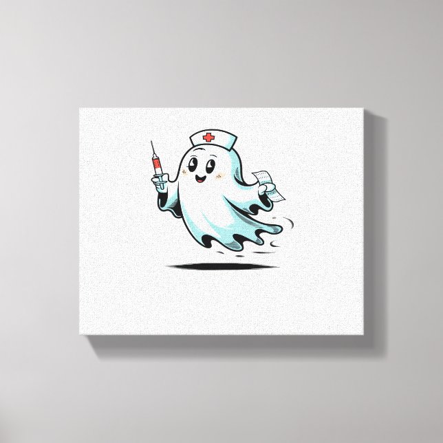 spöksköterska Classic T-Shirt_2 Canvastryck (Framsida)