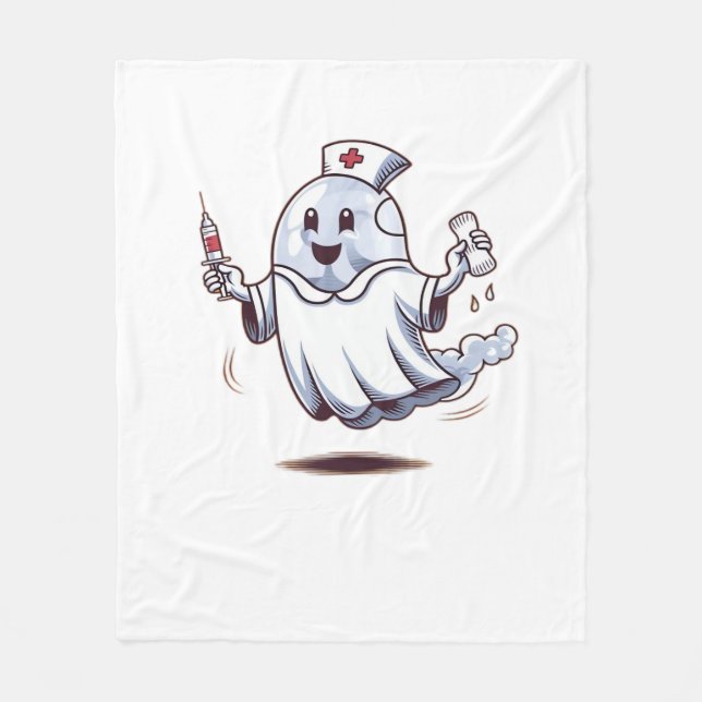 spöksköterska Classic T-Shirt Fleecefilt (Framsidan)