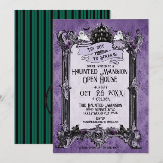 Spökslott Öppet Hus (Bakgrundsbildshållare) Inbjudningar