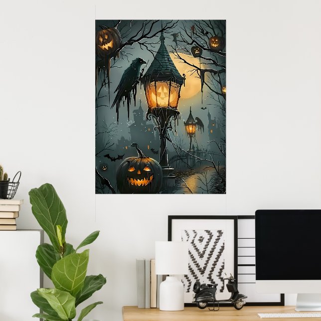 Spökslottet – Halloween natt Poster (Hemmakontoret)