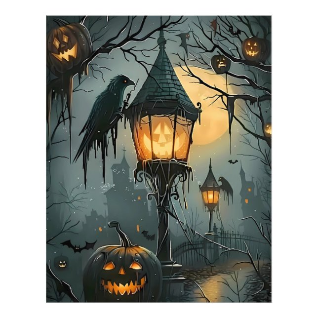 Spökslukt – Halloween natt Fototryck (Framsidan)