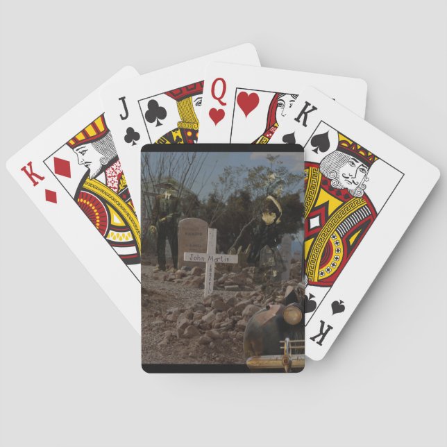 Spöksmålad kyrkogård i Tombstone Casinokort (Baksidan)