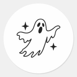 Spökstickeri Runt Klistermärke
