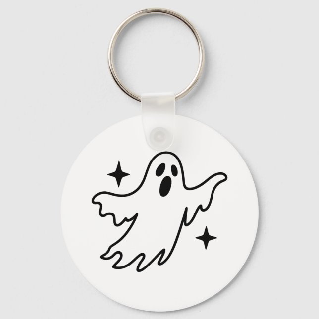Spöktangentlänk Halloween Nyckelring (Framsida)