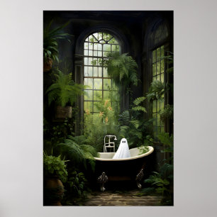 Spöktryck i badkar Botaniskt tryck, Mörk akademi Poster
