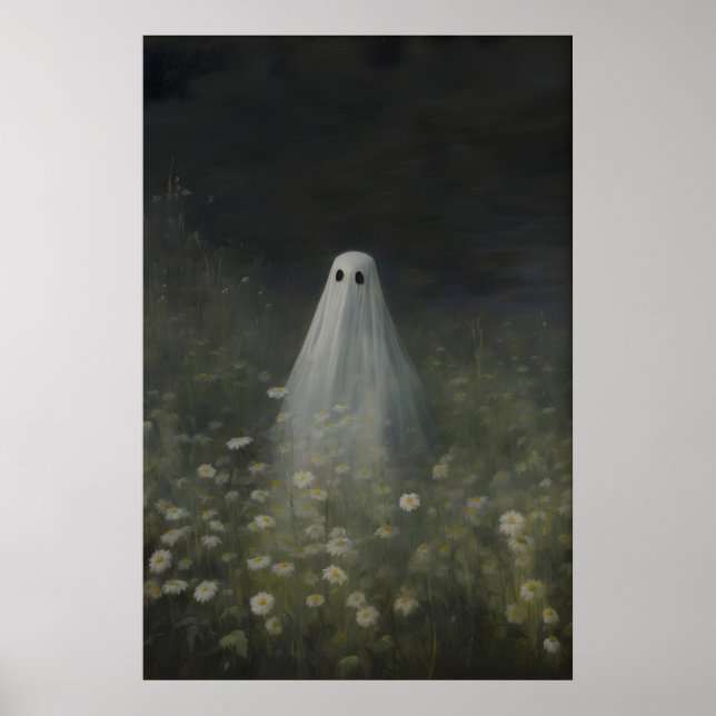 Spöktryck i tusenskönsfält Mörk Akademi konst Poster (Framsidan)