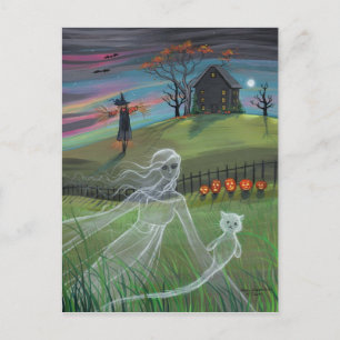 Spökvänner Halloween postkort Vykort