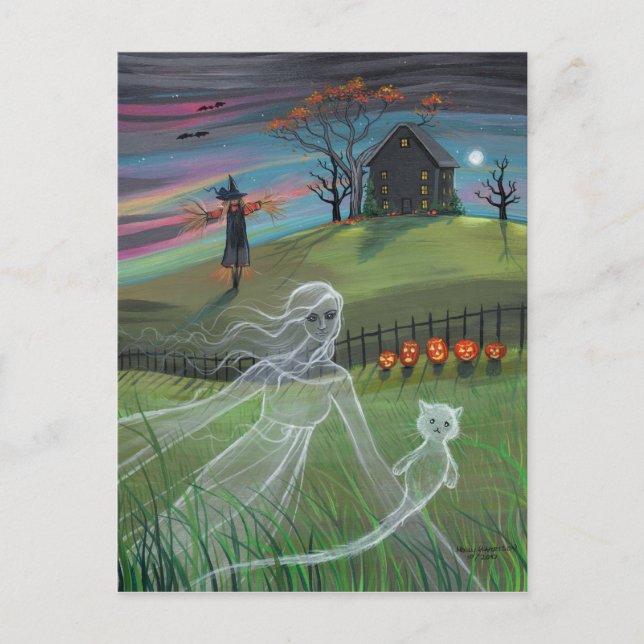 Spökvänner Halloween postkort Vykort (Framsida)