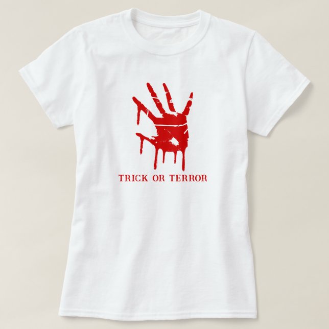 Spoky Blood Hand Halloween T Shirt (Design framsida)