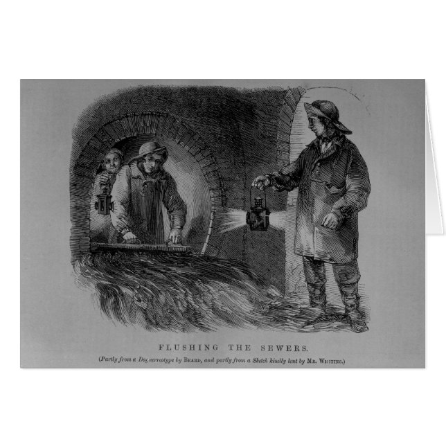 Spola avkloppen hälsningskort (Framsidan Horizontal)