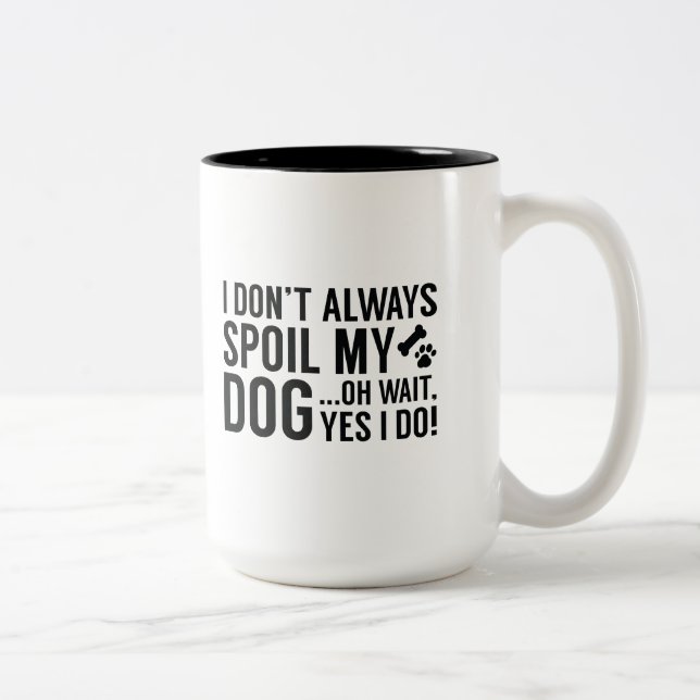 Spola min Hund Två-Tonad Mugg (Höger)