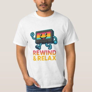 Spola tillbaka & Slappna av – Retro VHS-vibbar T Shirt