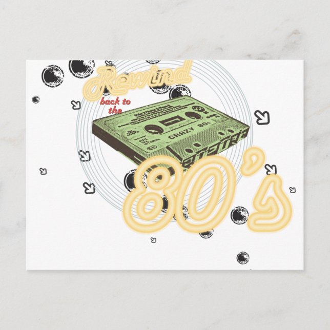 Spola tillbaka till 80-talet vykort (Framsida)
