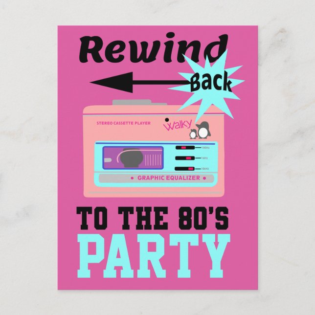 Spola tillbaka till 80-talet vykort (Framsida)