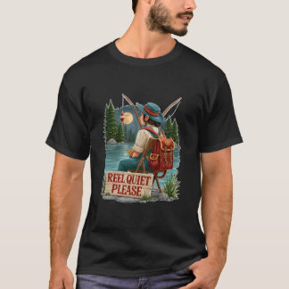 Spola Tyst Tack Rolig Nattfiske T Shirt