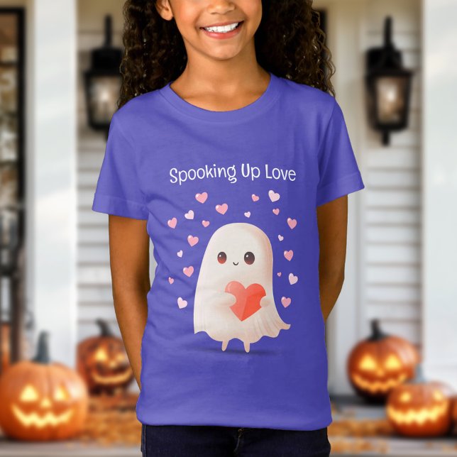 Spola upp Kärlek Cute Ghost Halloween T Shirt (Spooking Up Love Cute Ghost Halloween T-Shirt)